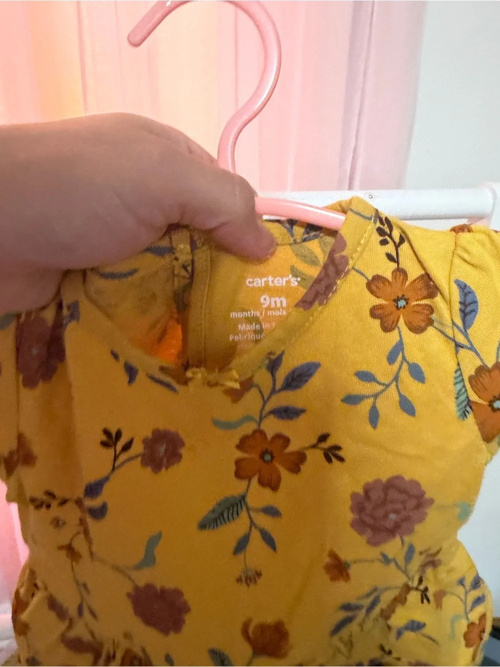 Carters Floral Bodysuit Tutu NWOT Baby Infant Girl 9M